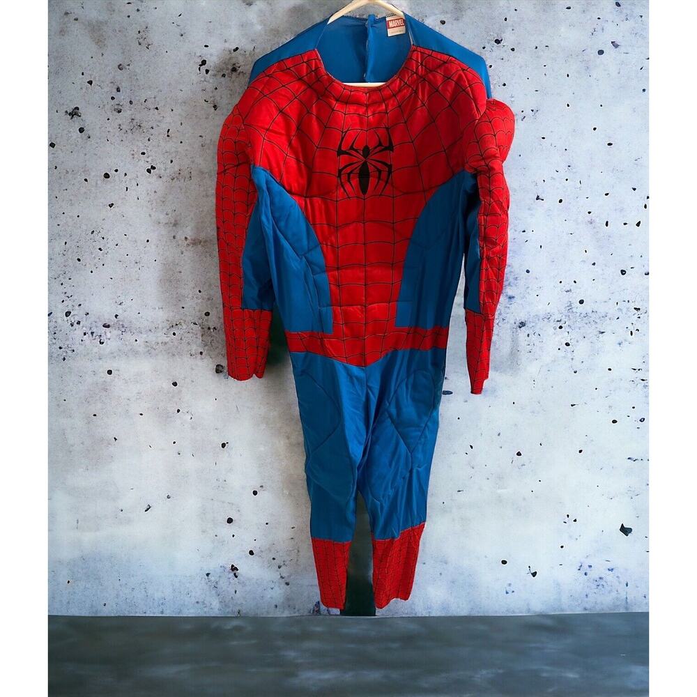 Marvel Spiderman Costume Muscle Chest Jumpsuit Large? SEE MEASUREMENTS Superhero